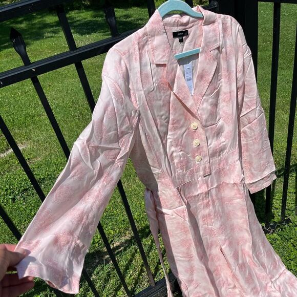 J Crew Cupro Paisley Tuxedo Jumpsuit NWT - Picture 4 of 7